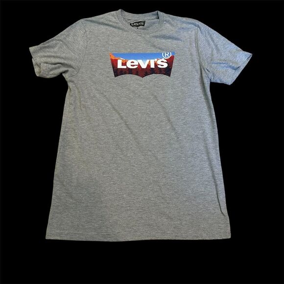 Levi's grey with Logo t-shirt. Perfect for outdoors and fall layering.  Size‎ M. - Picture 1 of 5